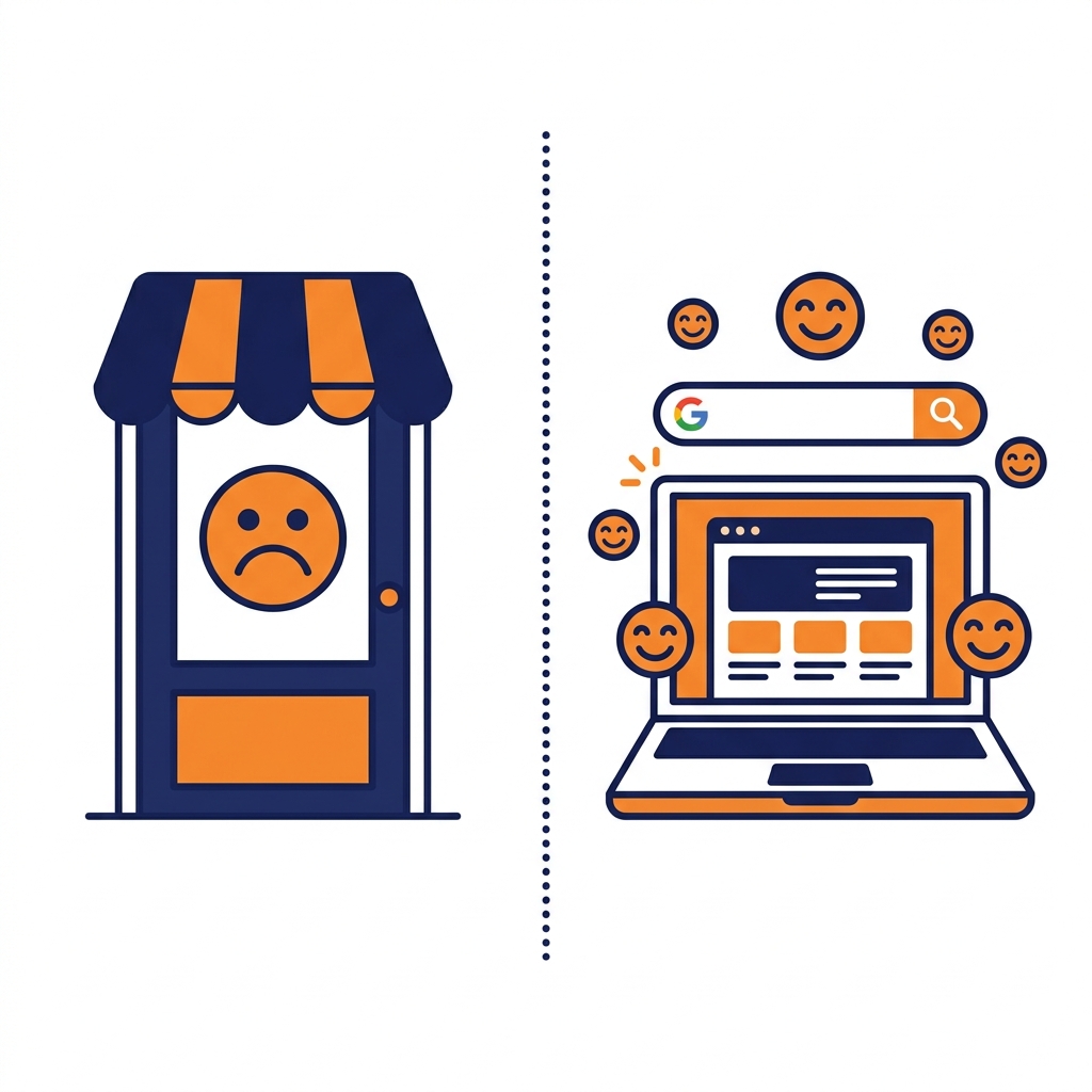 Online vs Offline Business Comparison Behror